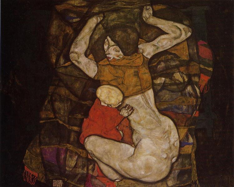 Young Mother, 1914 - Эгон Шиле