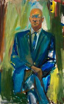 Portrait of Jack Greenbaum - Elaine de Kooning