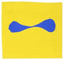 Blue Form on Yellow - Ellsworth Kelly