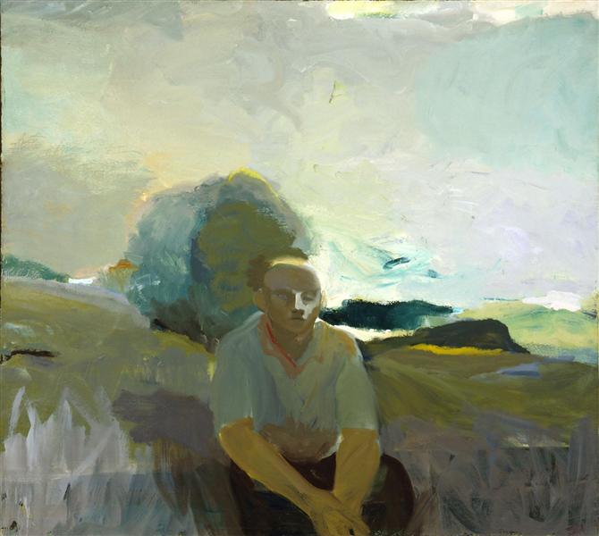 Figure in Landscape, 1957 - Елмер Бішофф