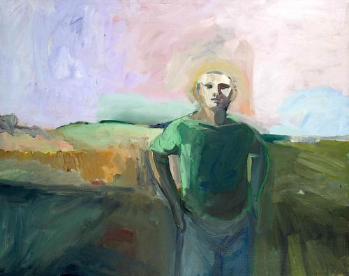 Man and Lavender Sky, 1958 - Елмер Бішофф