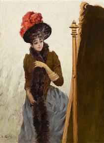 In front of the swing mirror - Emile Galle