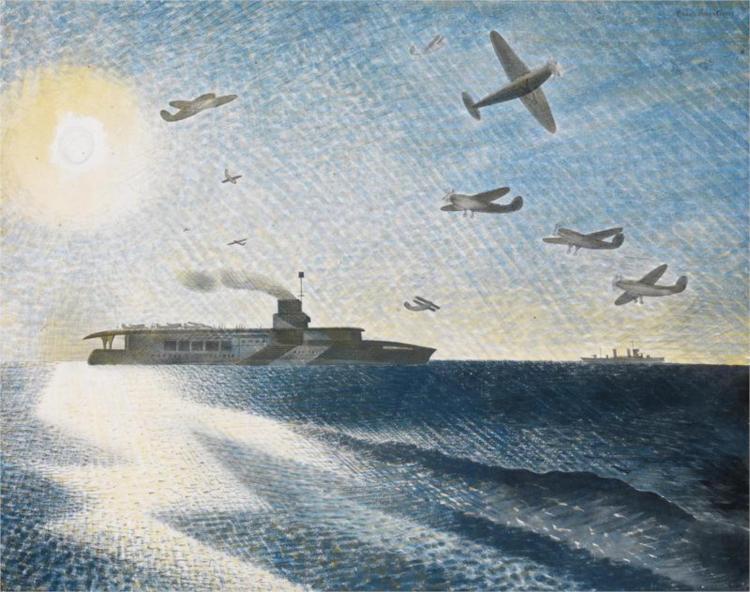 HMS Glorious in the Arctic, 1940 - Eric Ravilious