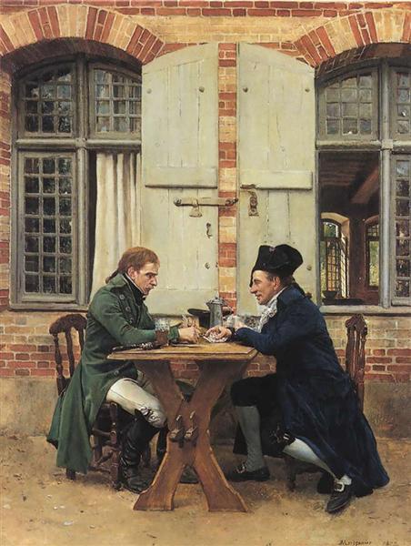 The Card Players, 1872 - Жан-Луи-Эрнест Месонье