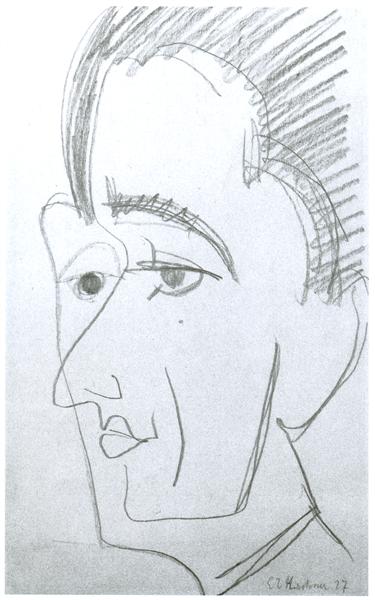 Portrait, 1927 - 恩斯特‧路德維希‧克爾希納