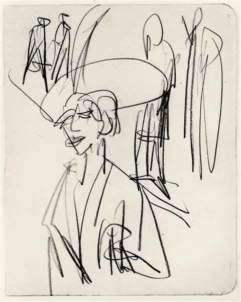Study on Red Tart, 1914 - Ernst Ludwig Kirchner