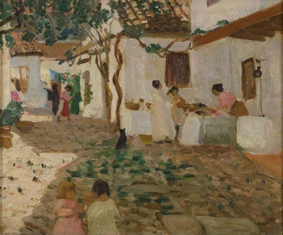 The Spanish Courtyard, 1907 - Етель Каррік