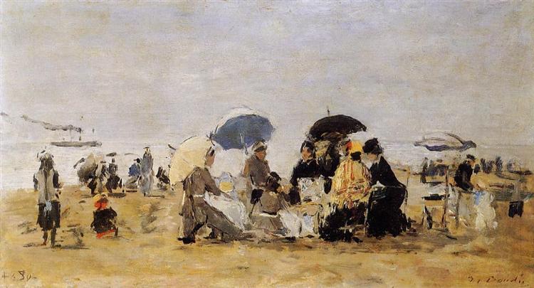 Beach Scene, 1880 - Eugene Boudin