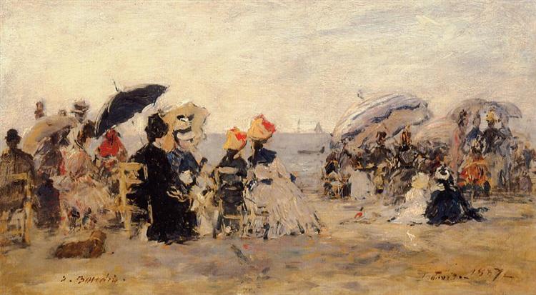 Beach Scene, 1887 - Эжен Буден