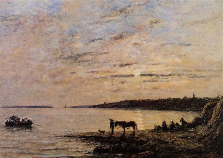 Brest, the Harbor - Eugène Boudin