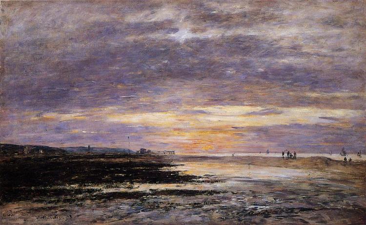 Deauville, Sunset on the Beach, 1893 - Эжен Буден