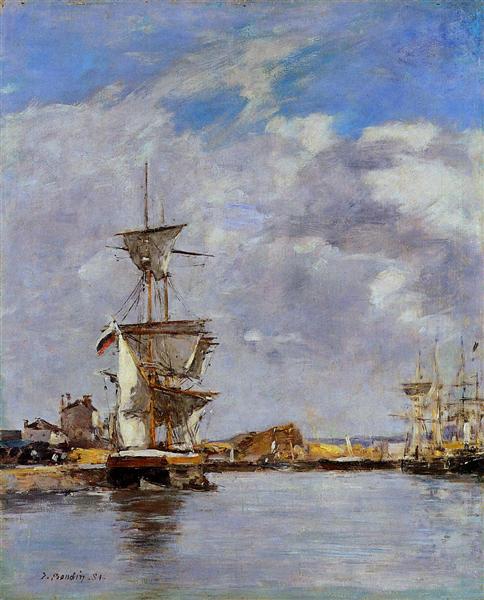 Deauville, the Harbor, 1881 - Ежен Буден