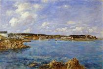Douarnenez, the Bay, View of Tristan isle - Eugene Boudin