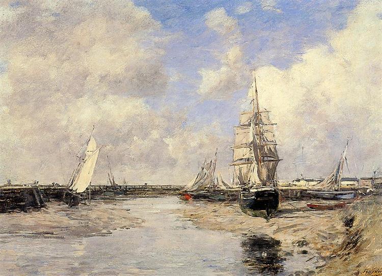 Estuary at Trouville, 1880 - 歐仁·布丹