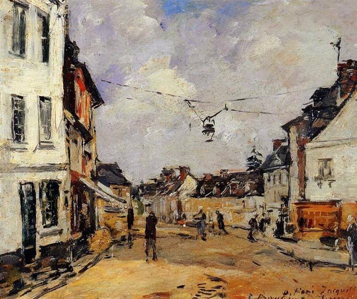 Fervaques, the Main Street, c.1880 - Эжен Буден