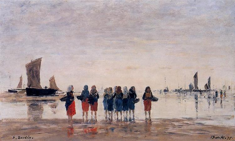 Fisherwomen at Berck, 1875 - Eugene Boudin