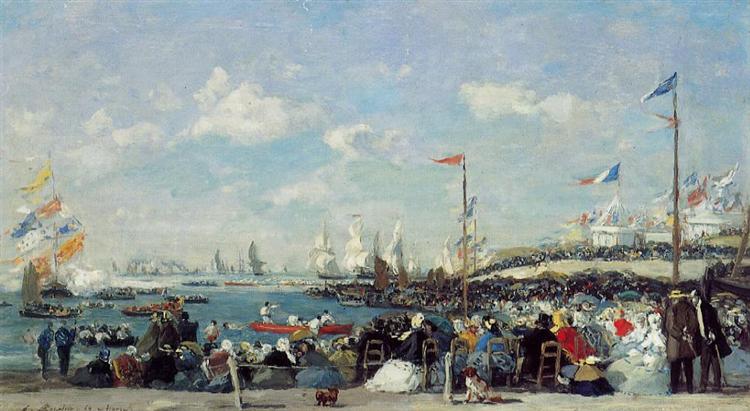 Le Havre, the regatta festival, 1869 - Ежен Буден