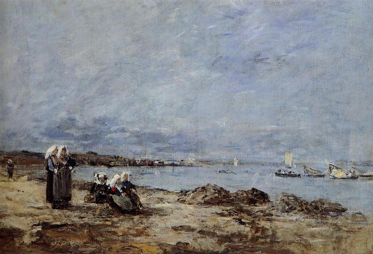 Plougastel, Women Waiting for the Ferry, 1870 - Эжен Буден