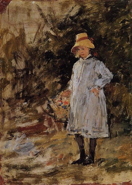 Portrait of a Little Girl, c.1882 - Eugène Boudin