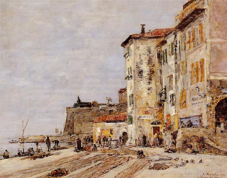 Quay at Villefranche, 1892 - Эжен Буден