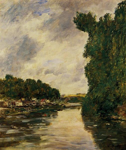 River near Abbeville, 1894 - Эжен Буден