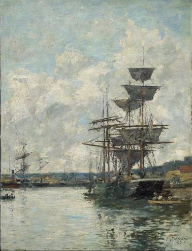 Ships at Le Havre - Eugene Boudin