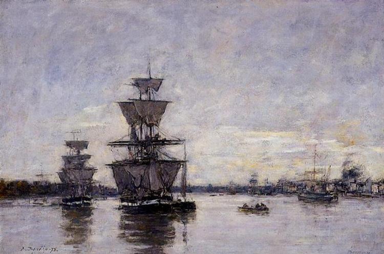 The Port of Bordeaux, 1875 - Эжен Буден
