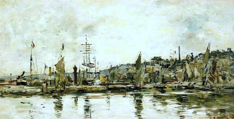 The port of Bordeaux, 1876 - Eugène Boudin