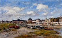 The Port of Trouville, Low Tide - Ежен Буден