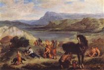 Ovid unter den Skythen - Eugène Delacroix