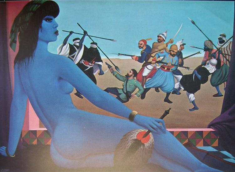 Le delassement de l'odalisque, 1968 - Felix Labisse