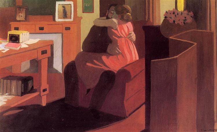 Intimate Couple in Interior, 1898 - Феликс Валлотон