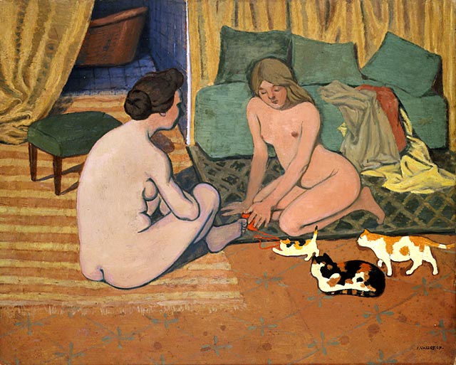 Naked Women with Cats, c.1897 - 1898 - Феликс Валлотон
