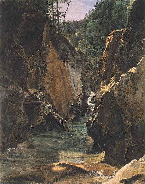 Rettenbach-gorge at Ischl, 1831 - Ferdinand Georg Waldmüller