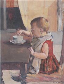 Child by the table - Ferdinand Hodler