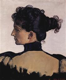 Portrait of Berthe Jacques, wife of the artist - Ferdinand Hodler