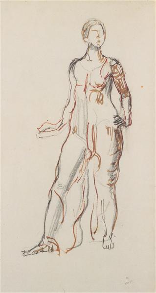 Standing draped figure, c.1913 - Фердинанд Ходлер