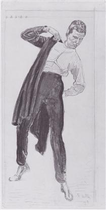 Student, appealing his tunic - Фердинанд Ходлер