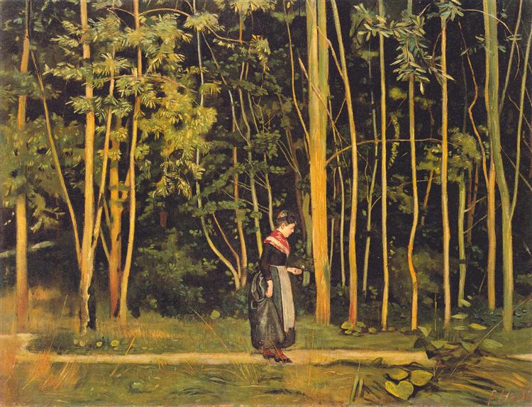 Walking at the forest edge, 1885 - Фердинанд Ходлер