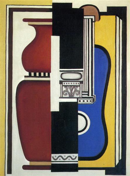 Blue guitar and vase, 1926 - Фернан Леже