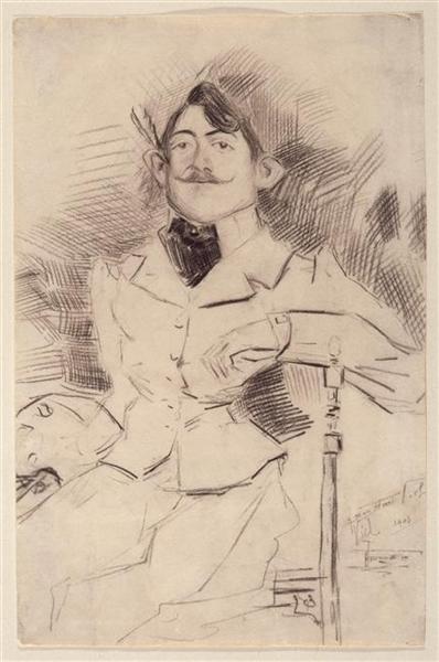 Portrait of Henry Viel, a friend of painter Fernand Leger, 1903 - Фернан Леже
