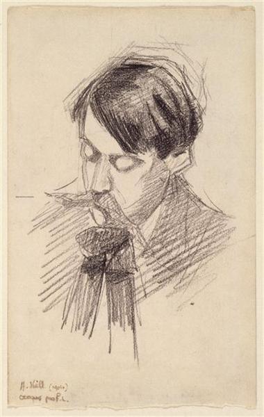 Portrait of Henry Viel, a friend of painter Fernand Leger, 1904 - Фернан Леже