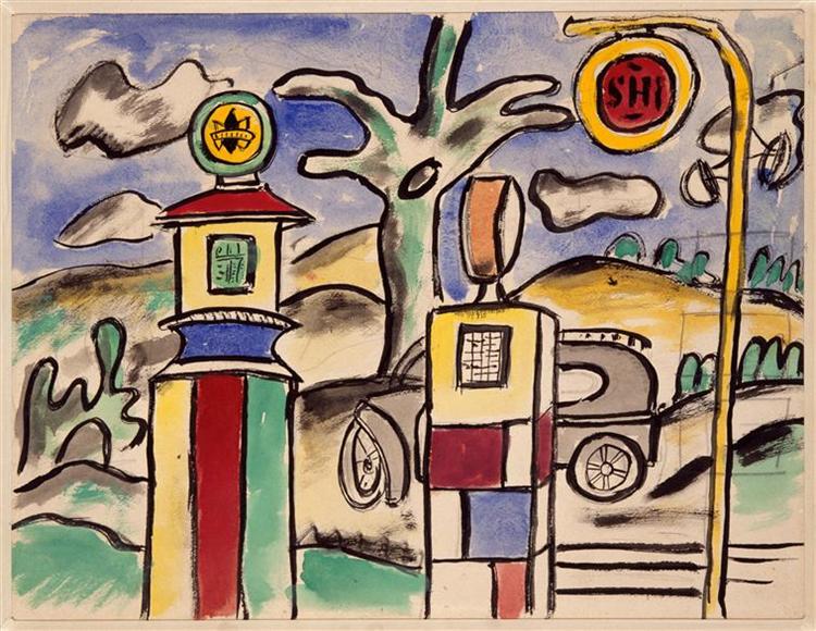 The gas station (study for the city) - Fernand Léger