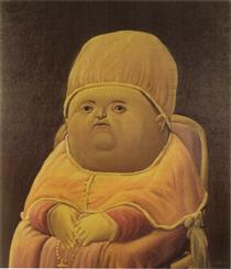Pope Leo X (after Raphael) - Fernando Botero