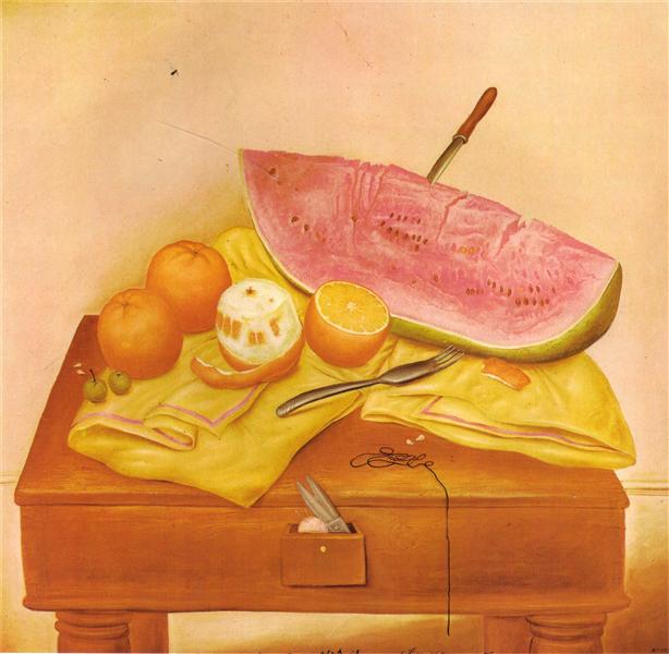 Watermelons and Oranges, 1970 - Фернандо Ботеро