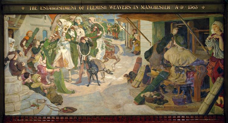 The Establishment of the Flemish Weavers in Manchester in 1363, 1888 - Форд Медокс Браун
