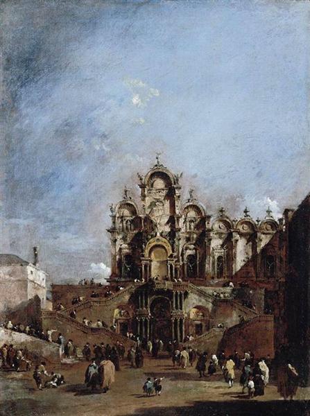 View of the Campo San Zanipolo in Venice, 1782 - Франческо Гварді