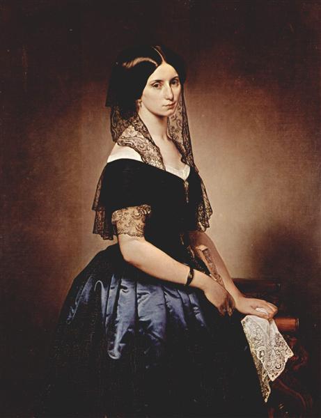 Portrait of Antonietta Tarsis Basilico, 1851 - Francesco Hayez