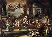 Expulsion of Heliodorus from the Temple - Франческо Солимена