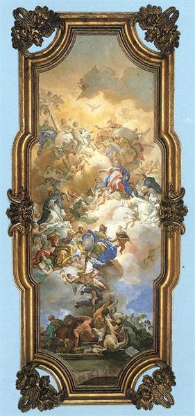 The Trinity, the Madonna and St. Dominic - Франческо Солімена